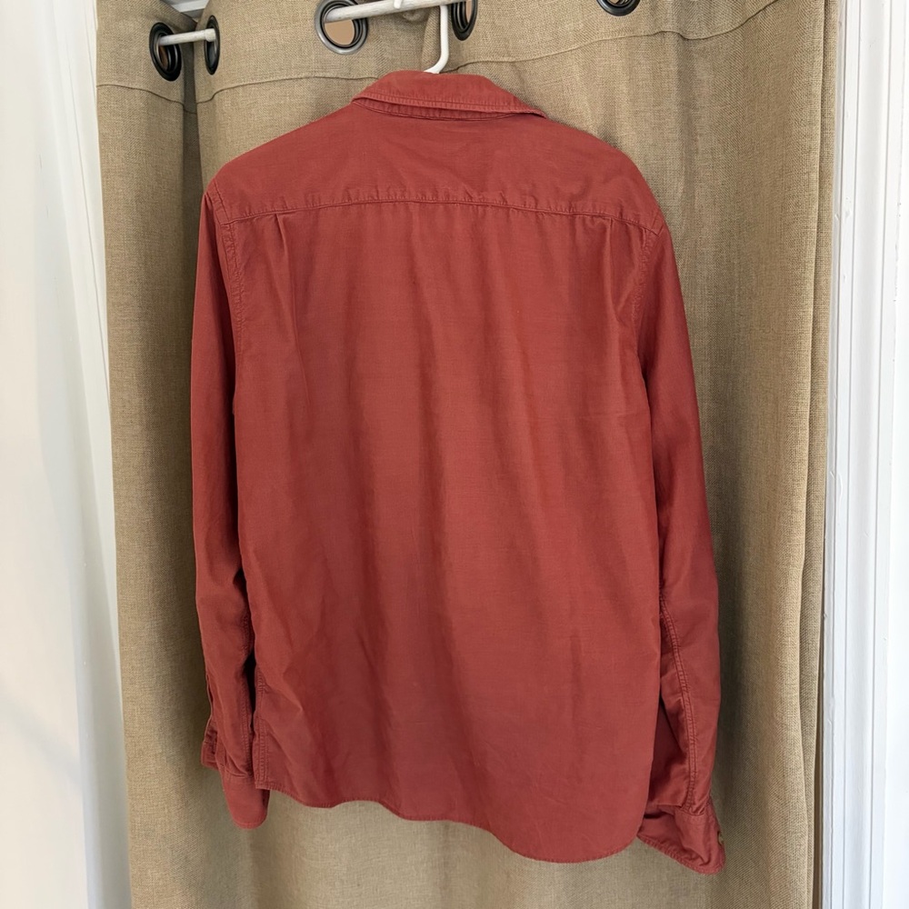 Faherty Rust Button-Up Corduroy Shirt - Picture 3 of 3
